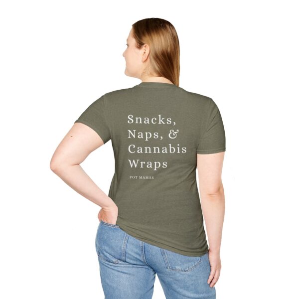 Snacks, Naps & Cannabis Wraps Tee - Image 4